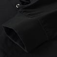 thumbnail image 7 of safuny Men's Casual Relaxed Fitted Slim Hoodie Tops V Neck Lacing Shirts Fall Fashion Long Sleeve Blouses Solid Color Zipper Pullovers Workout Black S, 7 of 7