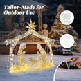 thumbnail image 5 of Tcbosik Pre-lit Nativity Scene with LED Lights, 6ft Artificial Christmas Décor, Xmas Holiday Decoration for Outdoor, Garden, Patio, Backyard, Silver, 5 of 8