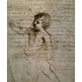 thumbnail image 2 of Guercino 20x23 Black Ornate Wood Framed with Double Matting Museum Art Print Titled - Sketch of a Child, 2 of 4