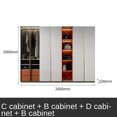 thumbnail image 1 of Bedroom household wardrobe simple modern double door overall coat cabinet cloakroom glass door light luxury cabinet combination My Lux Decor Round, 1 of 17