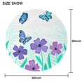thumbnail image 2 of 60 Inch Round Lace Tablecloth Water Resistant Washable, Monarch Butterfly Aesthetic, 2 of 5