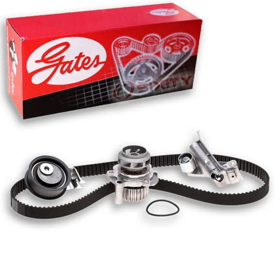 Gates PowerGrip Timing Belt Kit w Water Pump compatible with Volkswagen Beetle 1.8L L4 2000-2005