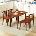thumbnail image 4 of Gymax 43'' Rectangular Wooden Dining Table for 2-4 People w/Rubber Wood Legs, 4 of 10