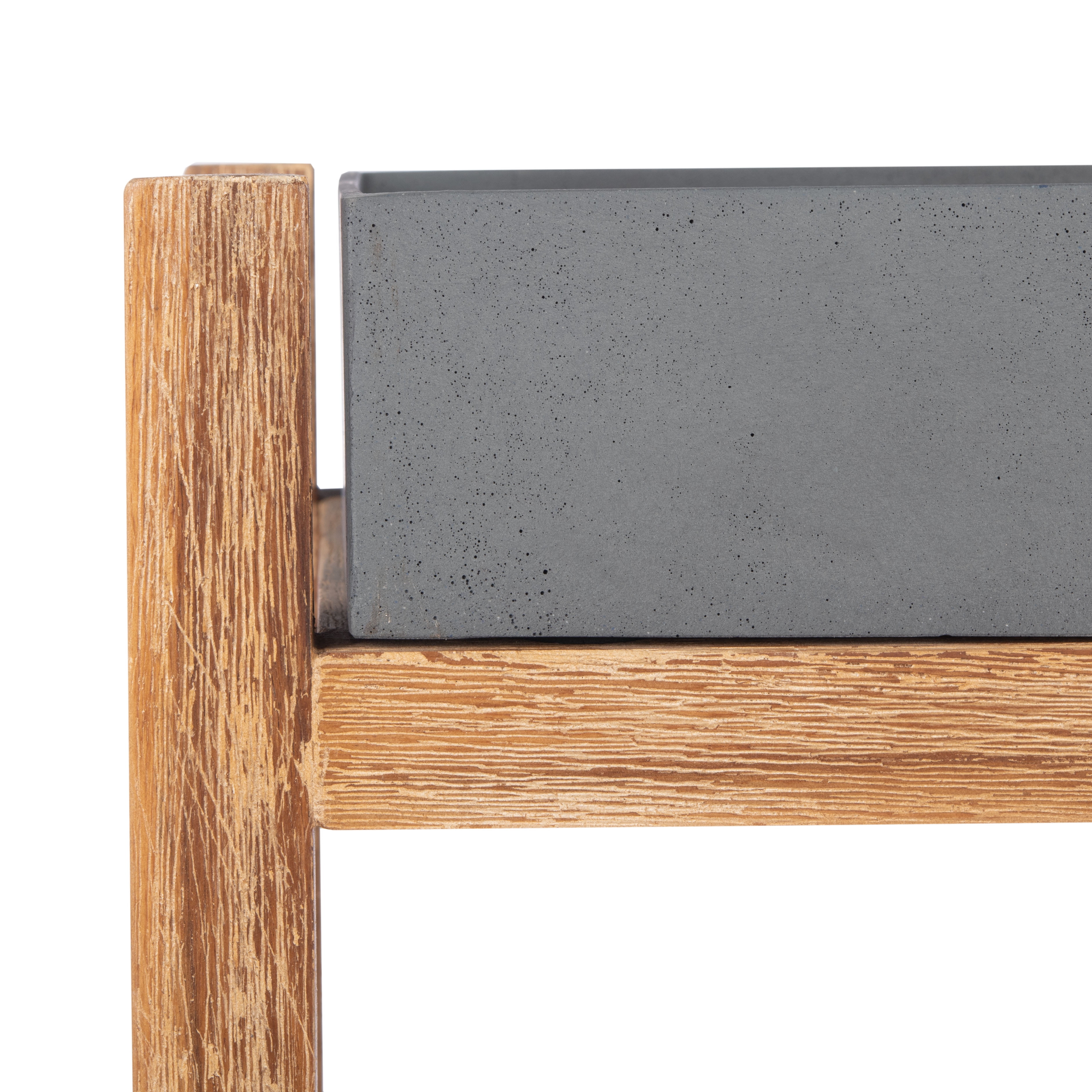 SAFAVIEH Semli Outdoor Patio 3 Tier Shelf, Natural/Grey