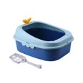 thumbnail image 2 of Inodoro para gatos jinwen bandeja de arena abierta a prueba de salpicaduras Azul L, 2 of 8