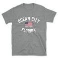 thumbnail image 1 of Ocean City Florida Patriot Men's Cotton T-Shirt, 1 of 1
