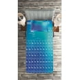thumbnail image 2 of Ambesonne Science Quilted Coverlet 2 Pcs, Chemistry Element Table, Twin Size, Pale Blue Aqua Sky, 2 of 2