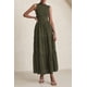 thumbnail image 4 of Vestido de verano PRETTYGARDEN 2025, camiseta sin mangas con ojales, maxi con bolsillos, 4 of 9