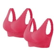 thumbnail image 1 of Bras for Women A 2 Piece Set Of Side Buttoned Front Sports Bra Without Rims Adjustable Folding Lace Yoga And Running Vest L, 1 of 6