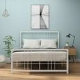 thumbnail image 2 of TSLINN METAL Bed Frame Full,White Color,Easy Aseembly,No Box Spring, 2 of 5