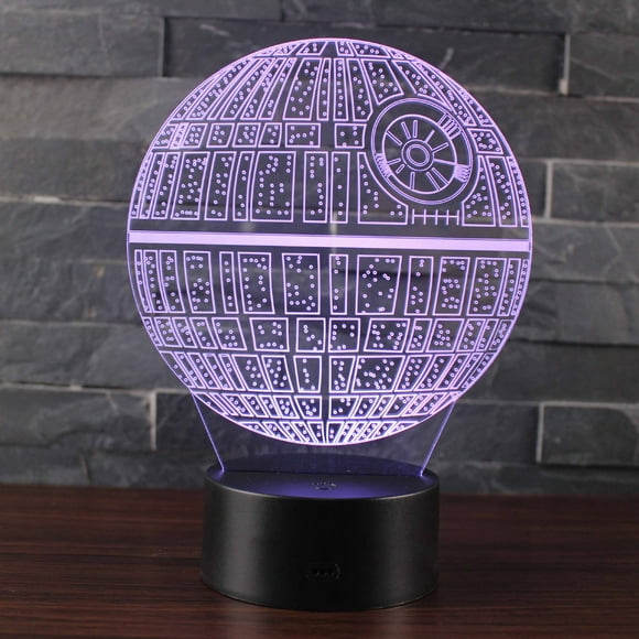 Star Wars 3D Lamp -Illusion Star War Cadeaux Veilleuse - Touche de Couleur Noire