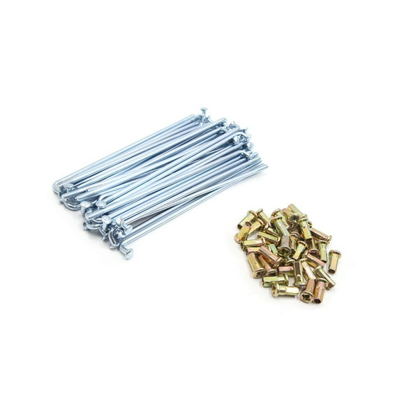 36pcs Chrome Steel 4mm Thread Dia 160mm Length Motorcycle Wheel Spokes Wheel Plated Spoke w Nipples
