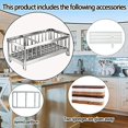 thumbnail image 2 of HAHADAXA Kitchen Sink Organizer Sponge Holder, Kitchen Sink Sponge Caddy Sink Rack Soap Tray, for Kitchen Counter Sink Accessories(Silvery), 2 of 4