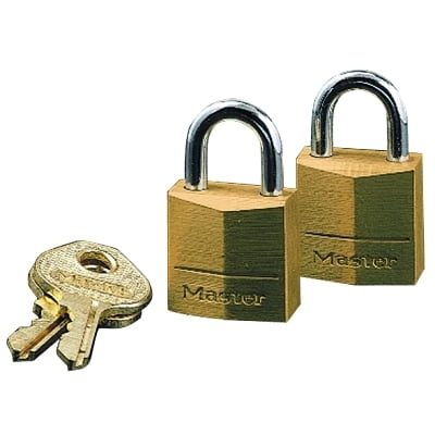 No. 120D Solid Brass Padlock, 5/32 In Dia X 7/16 In L X 3/8 In W Shackle, Brass | Bundle of 5 Boxes