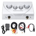 thumbnail image 1 of Stereo Mixer Controller, Reverb Delay Adjustable Karaoke Mixer Light With Plug Connection Wire For Home Silver, 1 of 8