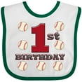 thumbnail image 3 of Inktastic First Birthday Baseball Boys Baby Bib, 3 of 4