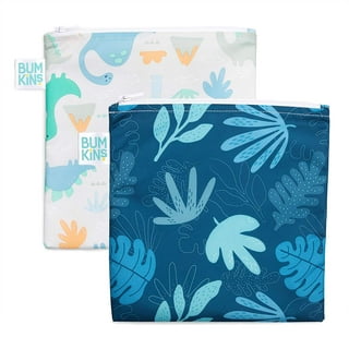 Patterned Reusable Snack and Sandwich Bags, Set of 4, Waves – Russbe