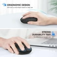 thumbnail image 4 of Bluetooth Mouse, 4000DPI Wireless Mice for Laptop 2-in-1(BT 5.0/3.0+2.4Ghz) Computer Portable PC Mouse Wireless with USB Receiver for Mac (USB-A+Bluetooth, Black), 4 of 4