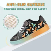 EUXTERPA Toddler Dinosaur Sneakers for Boys Casual Fashion Shoes Kids School Walking Shoes Little Kid Size 12