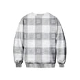 thumbnail image 4 of Men's Plaid Knit Sweater Long Sleeve Crew Neck Casual Pullover Top, 4 of 5