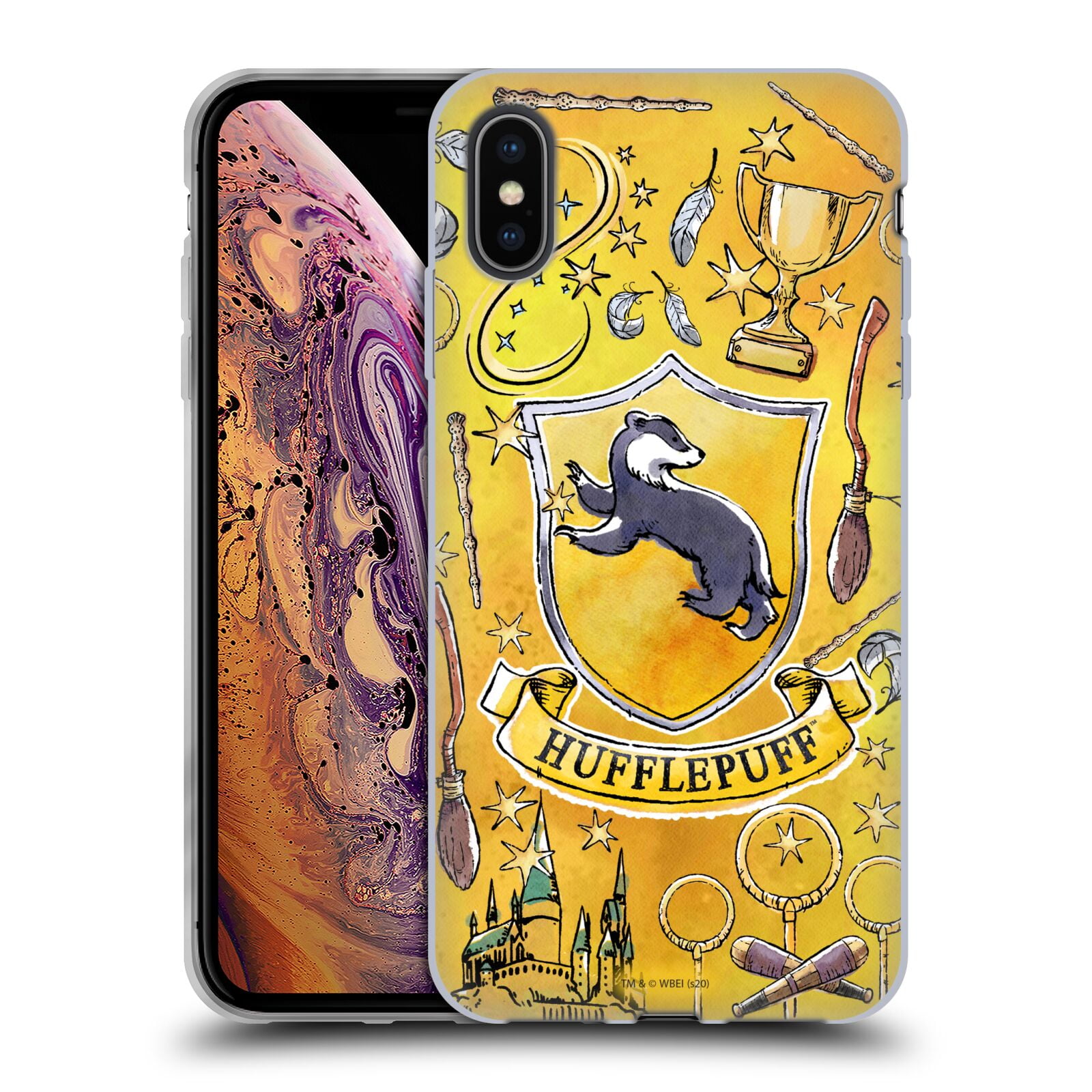 Head Case Designs Licenciado Oficialmente Harry Potter Slytherin Aguamenti Deathly Hallows IX Funda de Gel Negro Compatible con Apple iPhone 7 Plus/iPhone 8 Plus 