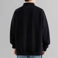 thumbnail image 7 of SYMOID Men Sweatshirts Plain Zipper Pullover Sweatshirt Black Mens Clothes Fall and Winter, 7 of 7