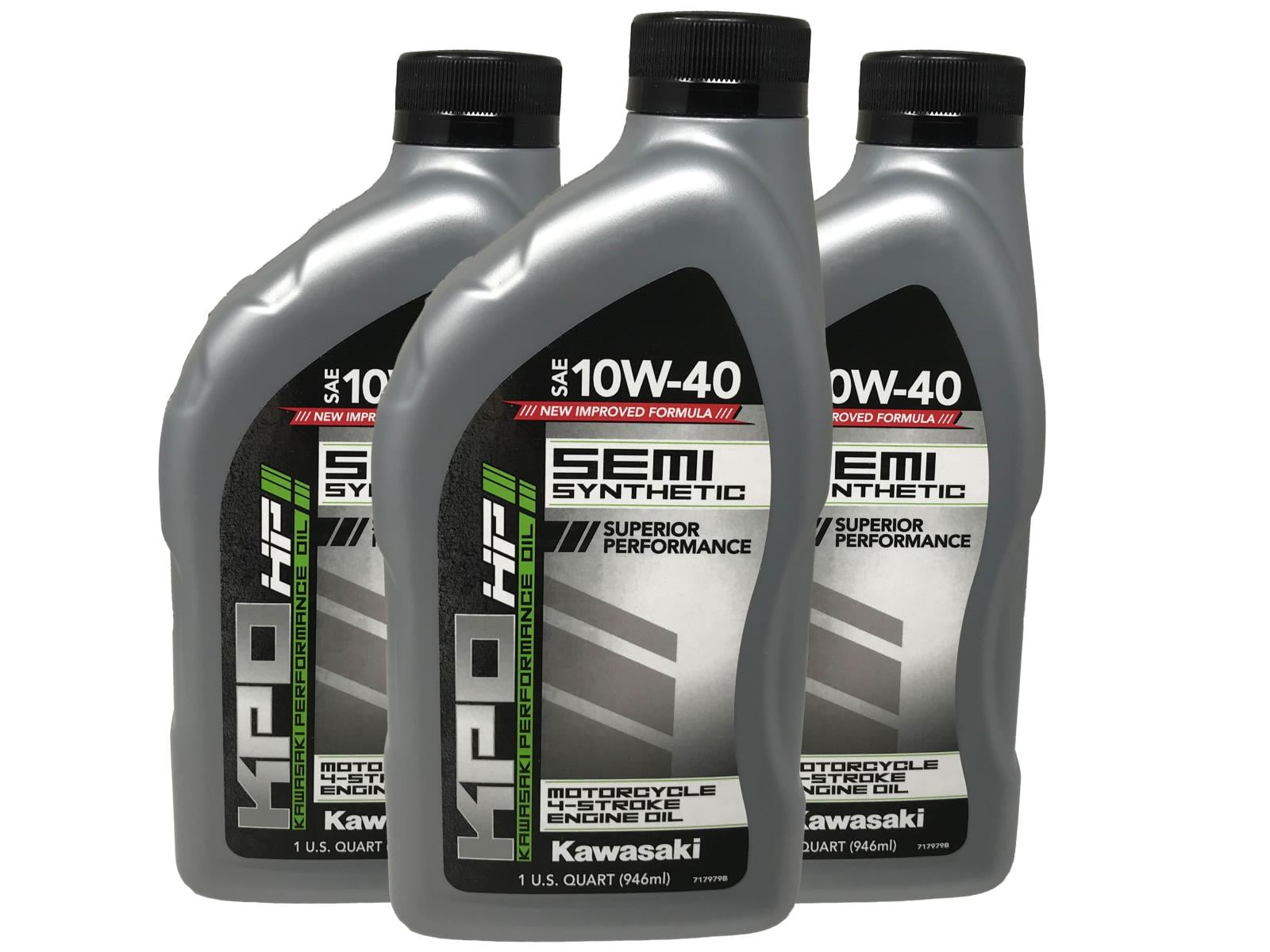Kawasaki SAE 10W40 4 Cycle ATV Engine Motor Oil, 2 Quarts Pack