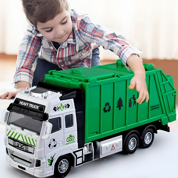 BESTSKY Simulated Alloy Garbage Truck Children's Toys Boy Transport Truck Self Loading and Self Dumping Sanitation Truck Project