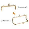 thumbnail image 5 of Uxcell Metal Purse Frames, 8.1" 4Pack Kiss Lock Clasp Frame for Coin Bags Sewing DIY, Gold, 5 of 6