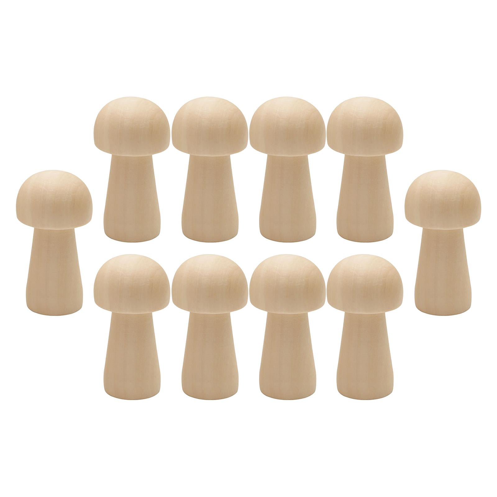 10 Pcs Lightweight Portable Wooden Mushroom Peg for Children 