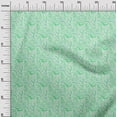thumbnail image 3 of oneOone Cotton Poplin Green Fabric Floral Dress Material Fabric Print Fabric By The Yard 56 Inch Wide, 3 of 4