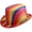 B, variant on Rainbow Magician Tall Top Hat, Colorful Fedora Performance Hat for Carnival Party Events
