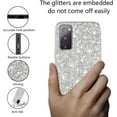 thumbnail image 3 of Compatible with Samsung S20 FE Case Glitter Shockproof, for Samsung Galaxy S20 FE Phone Case Bling Sparkly Soft TPU and PC Silicone Shiny Girl Women Thin Protective Cover (Silver), 3 of 14
