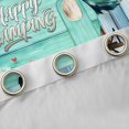 thumbnail image 4 of Erosebridal Vintage Teal Car Black Out Curtains for Boys Girls,Rustic Cottage Happy Camping Curtains Pack of 2 (42x63 Each) for Boys Girls,Breathable Home Decor, 4 of 6