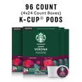 thumbnail image 2 of Starbucks K-Cup Coffee Pods, Dark Roast GJM1 Coffee, Caffè Verona for Keurig Brewers, 100% Arabica, 4 boxes (96 pods total), 2 of 3