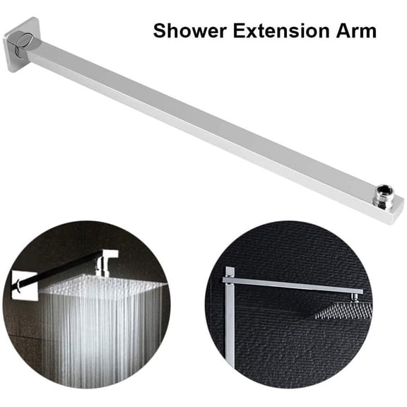 Juno 23.62 inches Square Stainless Steel Shower Head Extension