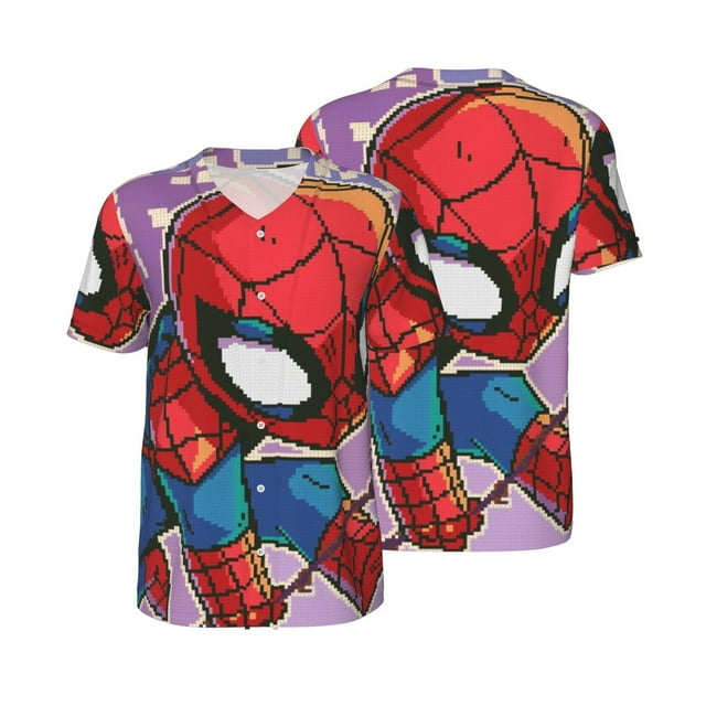 Spider-Man Men's Short Sleeve Baseball T-Shirt