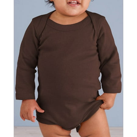 Rabbit Skins Infant Long-Sleeve Baby Rib Bodysuit 4411