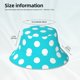 thumbnail image 3 of Balery Aqua And White Polka Dot Sombreros para el sol para hombre y mujer, sombrero de pescador con UPF 50+, 3 of 6