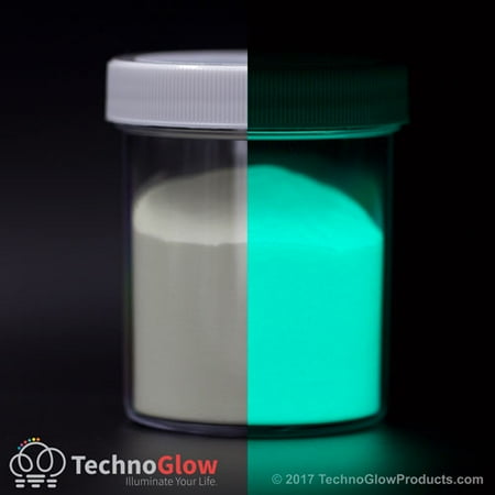 Uv Reactive Tube - Aqua Glow in the Dark Powder, UV Reactive (0.5 Ounce.), by TechnoGlow