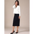 thumbnail image 3 of DARING DIVA Women's Open Front Long Sleeve Button Down Knit Cardigan XL White, 3 of 6