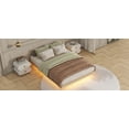 thumbnail image 3 of DreamBuck Floating Bed Frame Full, Wood Floating Bed Frame with LED Lights, Modern Full Bed Frame with Wood Slat Support, Platform Bed Frame for Girls, Boys, Adults, No Box Spring Needed, 3 of 9