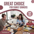 thumbnail image 2 of Trendables Fancy Plastic Party Plates, Burgundy Floral Plastic Plates For Wedding, 80 Pack - 40 of Each, 2 of 7