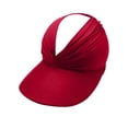 thumbnail image 4 of Mgmyaa Women's Open Top Sun Hat Visor Wide Brim UV Protection Outdoor Sport Cap Breathable Summer Beach Headwear Adjustable Ponytail Hole, 4 of 9