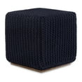 thumbnail image 3 of Loft Lyfe Jaxston Cotton Yarn 3-in-1 Pouf/Ottoman/End Table, Navy, 3 of 7