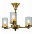 thumbnail image 3 of Meyda Tiffany 140495 Bakersfield 3 Light 20" Wide Pillar Candle Style Chandelier - Brass, 3 of 7