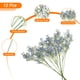 thumbnail image 3 of Uxcell 12Pcs Flores Artificiales Falsas a Granel, Ramo de Flores Artificiales de PU con Tallos, Azul Claro, 3 of 6