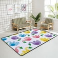 thumbnail image 4 of Coolnut Area Rug Cute Cartoon Pastel Elephants Nursery Rug Floor Mat Kids Playing Mat 7' x 5' (80 x 58 in) for Living Room Bedroom, 4 of 6
