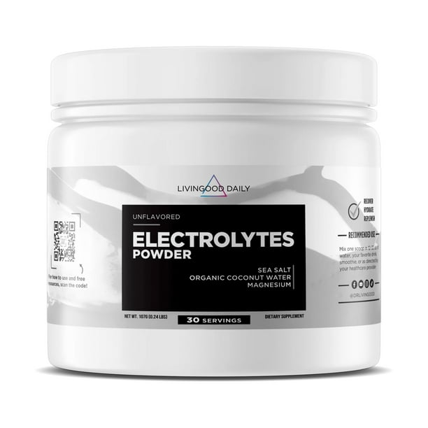 Livingood Daily Electrolyte Powder, Unflavored SugarFree Hydration