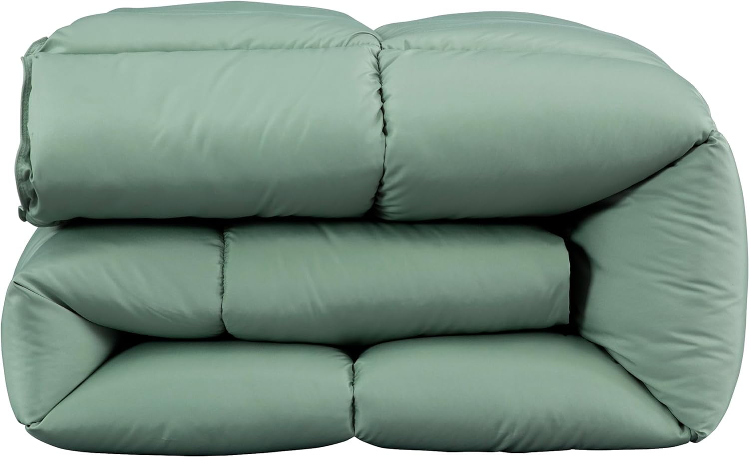 Chezmoi Collection All Season Queen Size Down Alternative Comforter - Plush Microfiber Fill - Box Stitch Quilted - Duvet Insert with Corner Tabs (Full/Queen, Sage Green)